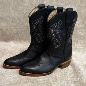 VTG BOYS ARANGO COWBOY BLACK BOOTS